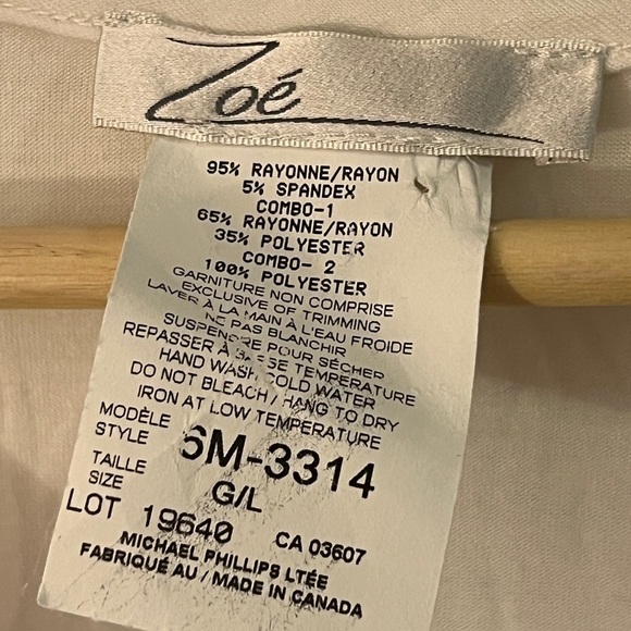 Zoe Women's White Top L - Picture 2 of 6